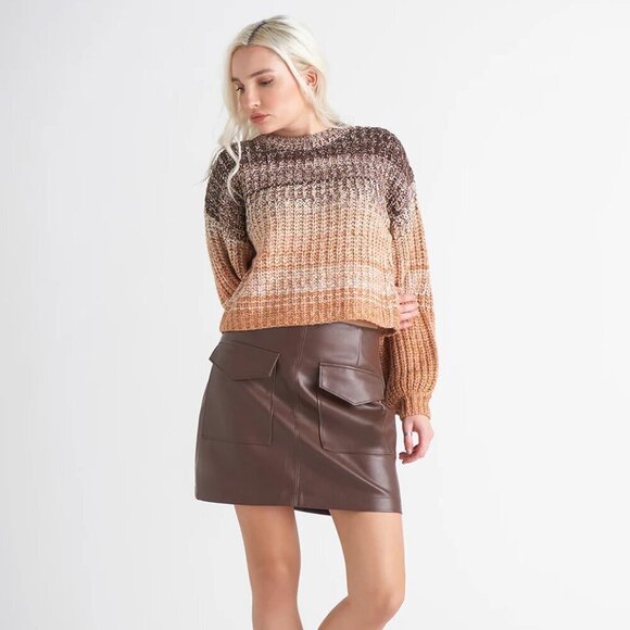 Dex Brinley Crew Neck Ombre Sweater - Picture 2 of 10